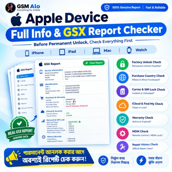 iPhone/iPad/iMac/iWatch Sold By + Full GSX + Case History + Simlock + MDM Checker + Warranty + Repairs Checker⚡ Full Info