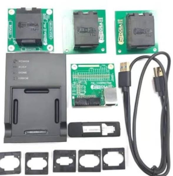 Medusa Pro II Upgrade Full Set – Box, Dongle, UFS/EMMC Socket Combo (BGA153/254/221/162/186/169/529)
