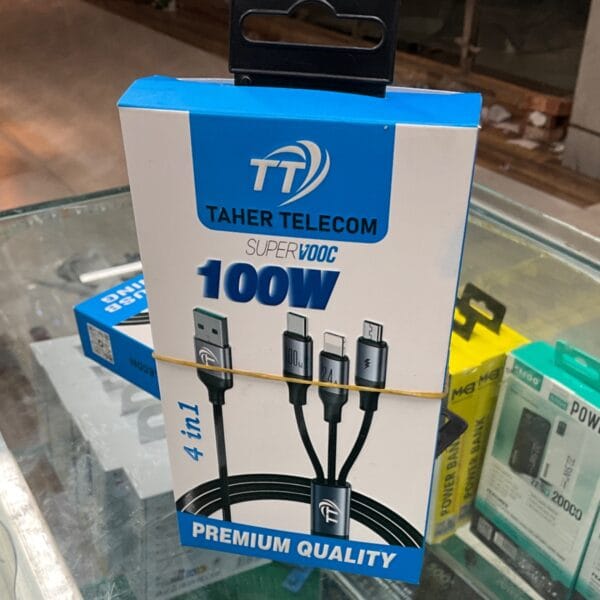 TT 4 in 1 ( 100w ) Type-C Micro-USB Lightning Cable