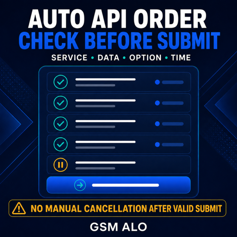 Auto API Order Submit করার আগে: Customer ও Reseller Checklist